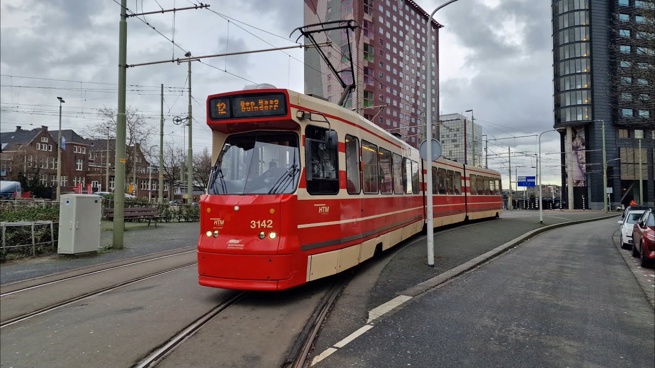 Haagse Markt - Station Hollands Spoor - Duindorp | tram 12 | HTM BN GTL8 3142 | 2023