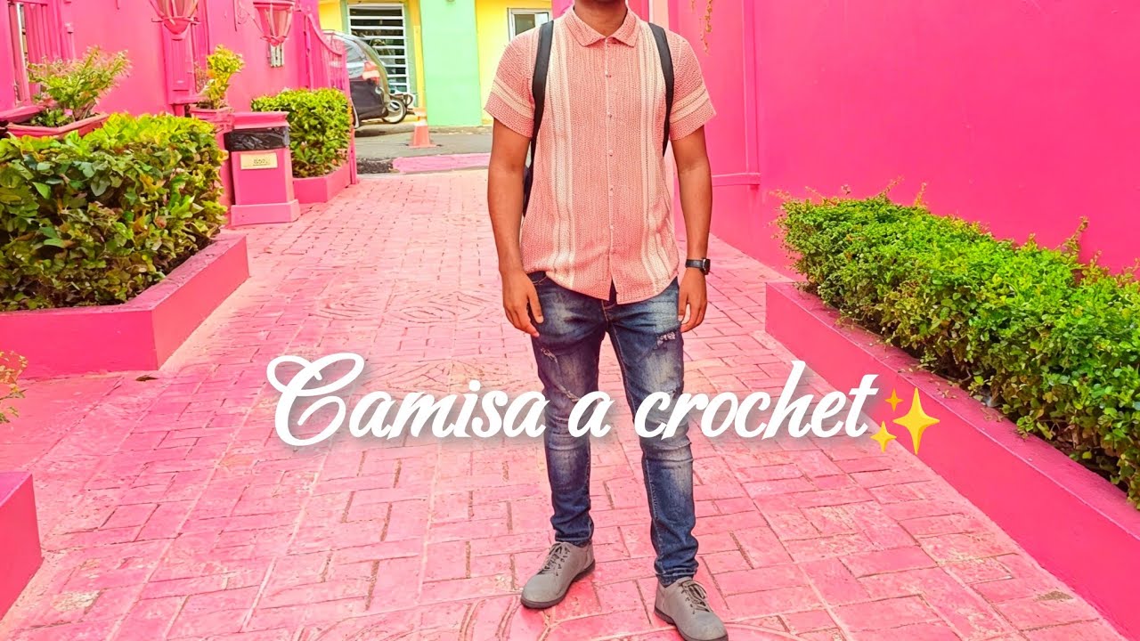 CAMISA A CROCHET 🧶 elaborada con medios puntos altos. Paso a paso.