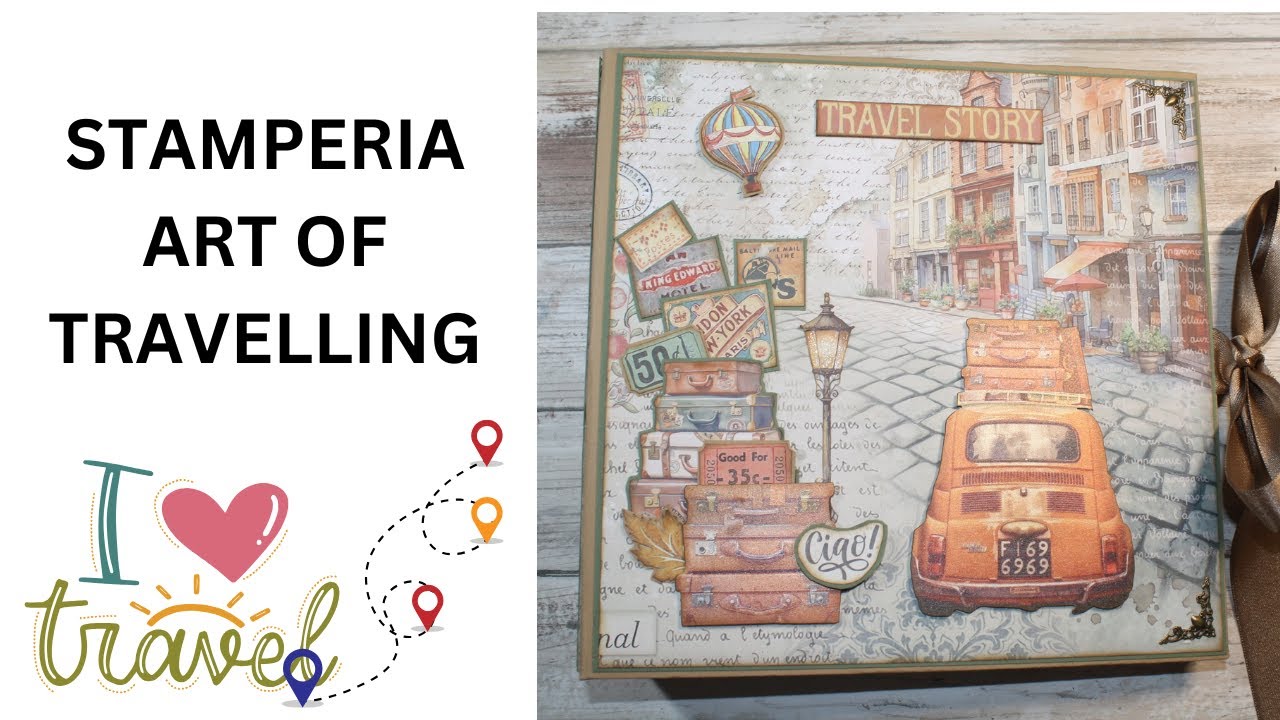 Stamperia Art of Travelling 9 x 9 mini album - Album demonstration