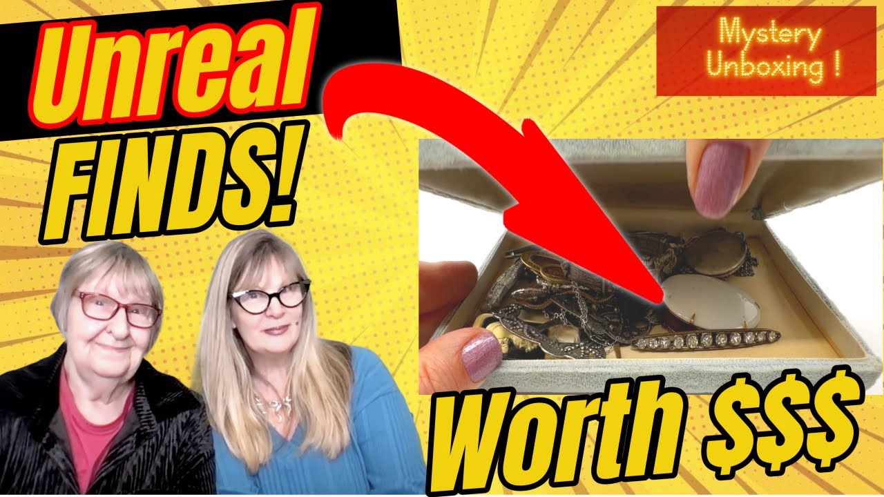 Wow! I Found a Box of Fantastic Antique Jewelry ! Amazing Mystery Unboxing + Victorian + Art Deco !