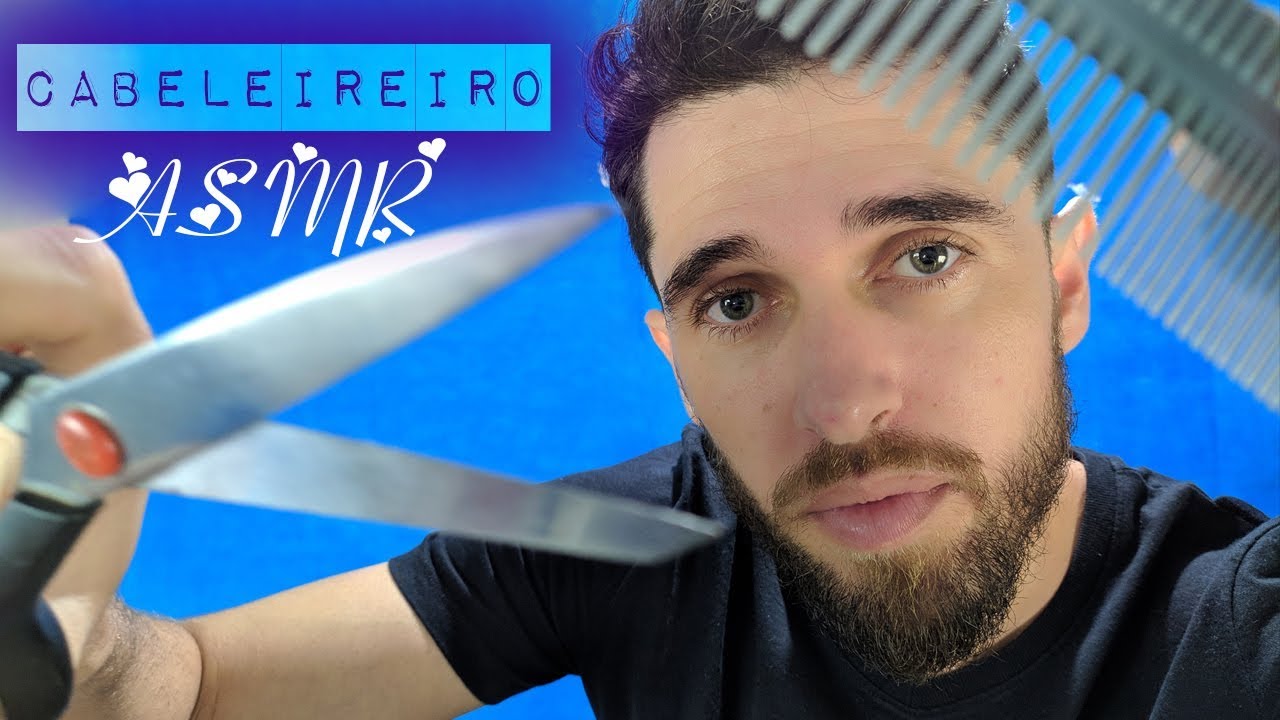 Corte de Cabelo com Massagem na cabeça - ASMR ROLEPLAY CABELEIREIRO