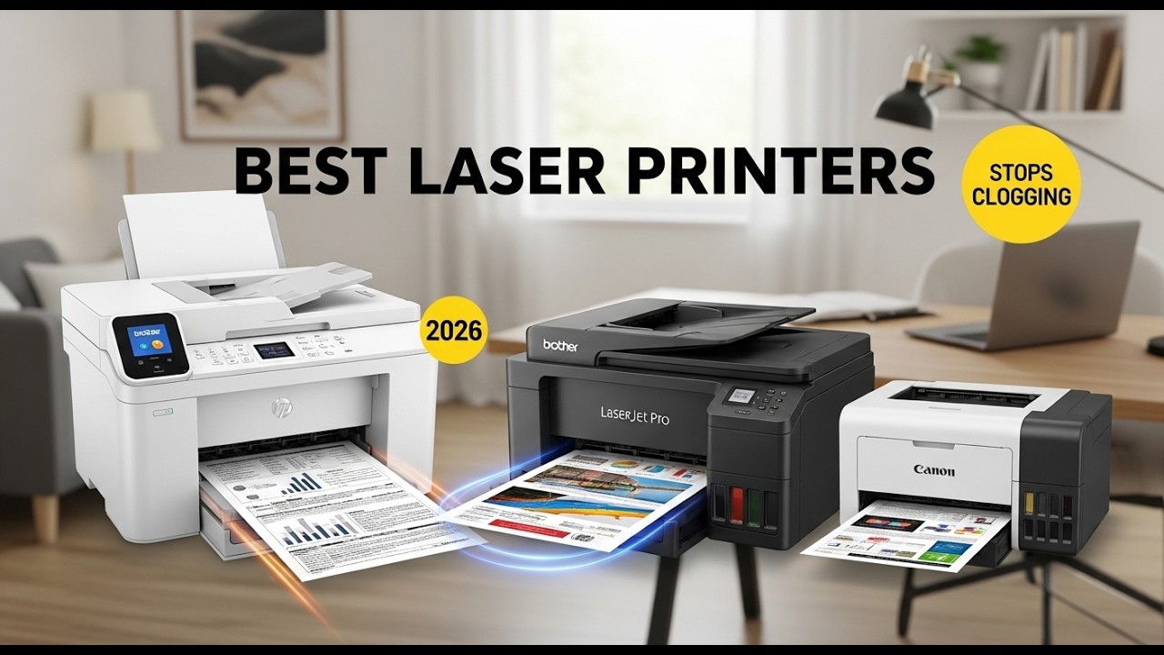 TOP 5 Best Laser  For Printers Best Small Laser Printers for Apartments & Home Offices 🏡🖨️