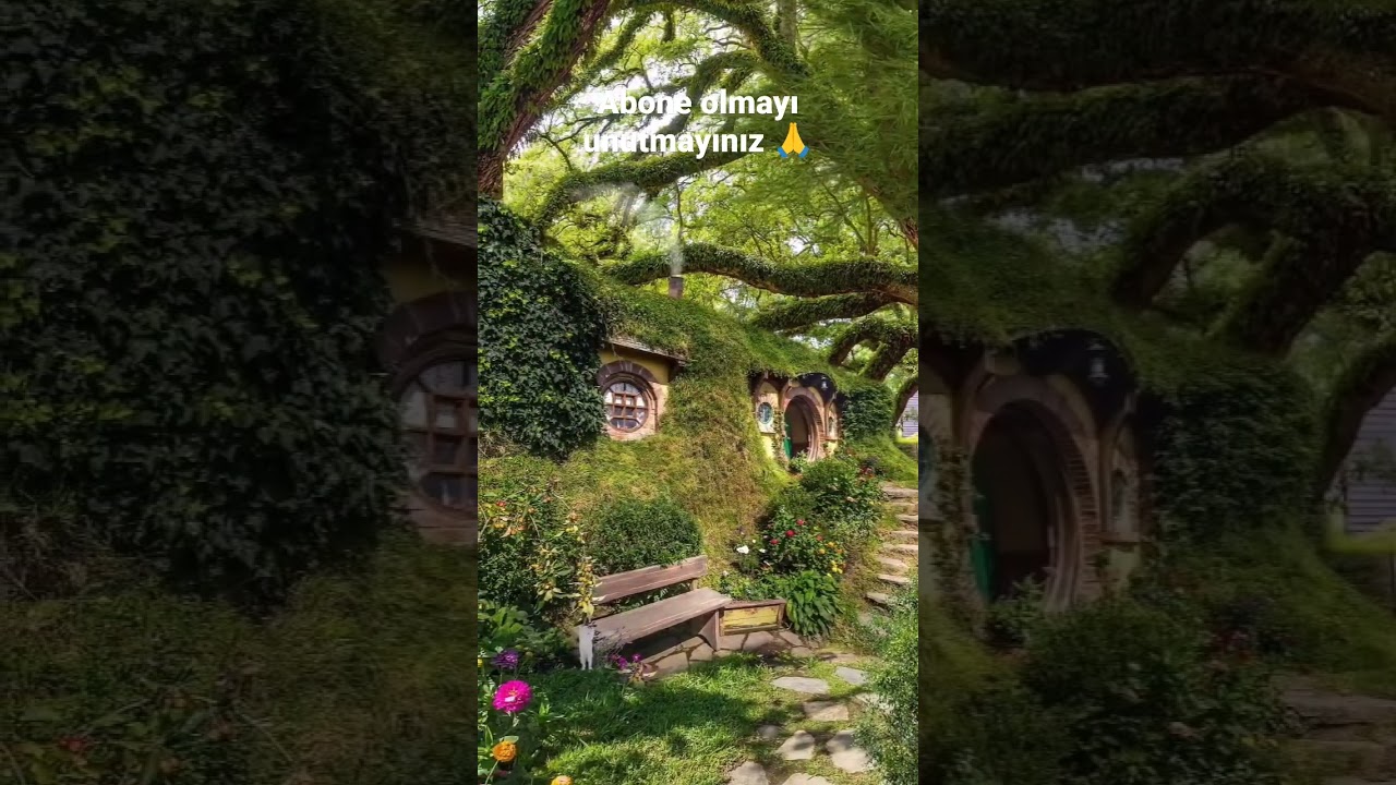 Hobbit evinde yaşamak ister misiniz?  M&uuml;kemmel manzarasıyla Hobbit evleri. #shorts #youtubeshorts
