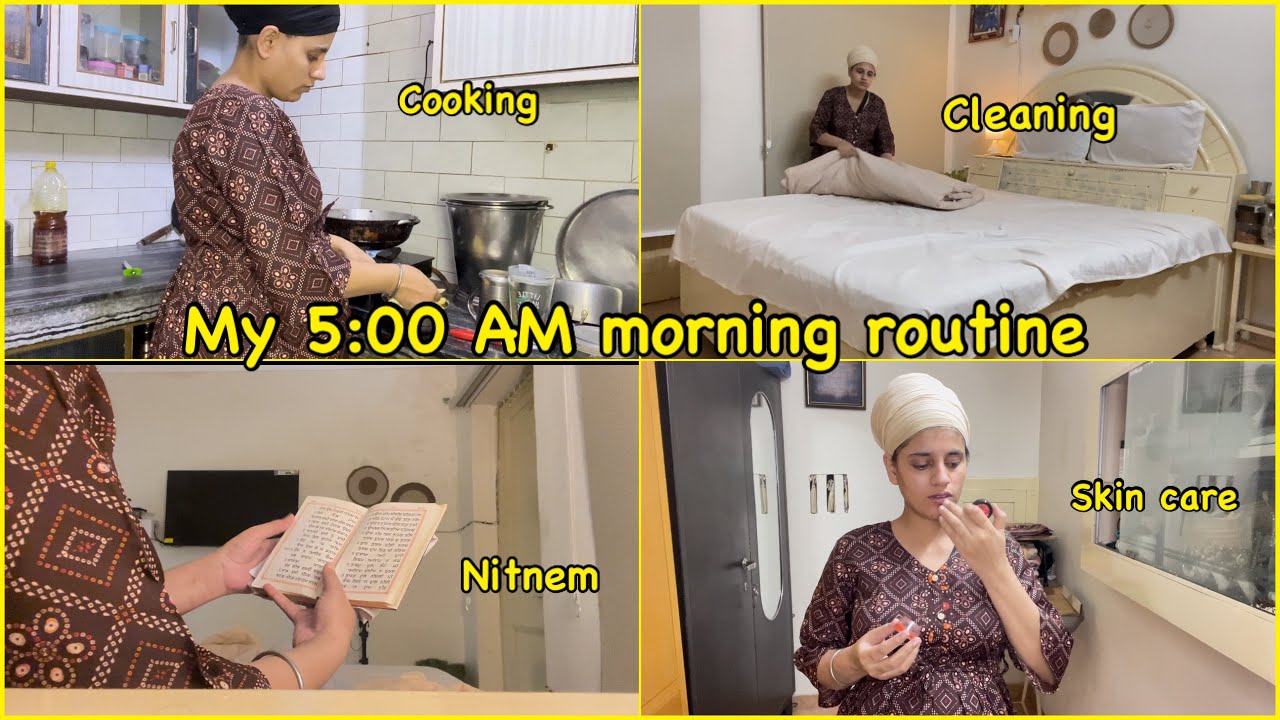 My 5.00 AM early morning routine as a Baptised girl || Nitnem,Cleaning,cooking etc #thatgirlrajjo