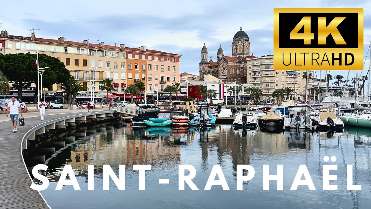 Walking Tour - Saint-Raphaël 🇫🇷 [4K] - Experience France