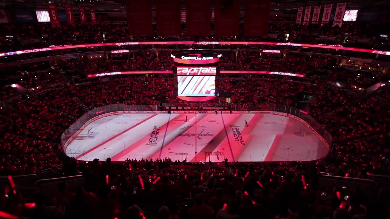 Projection mapping enhances the fan experience for the Washington Capitals
