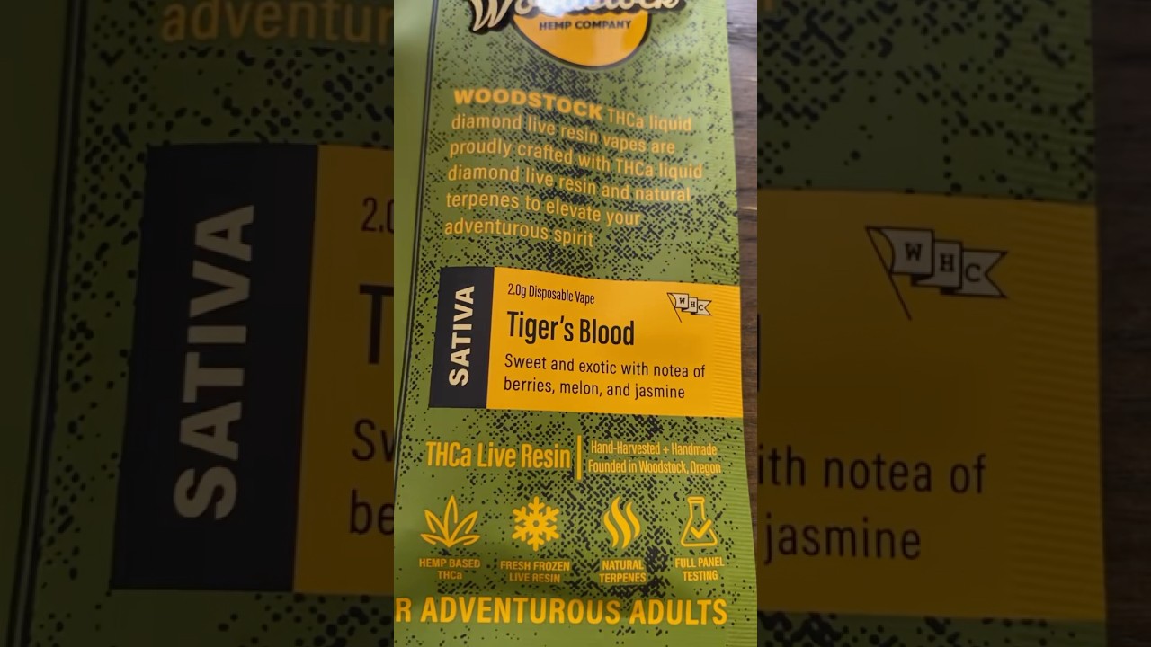 Tigers Blood 2g live resin disposable save 15% on Wildwood Cannabis Co products link in bio #shorts