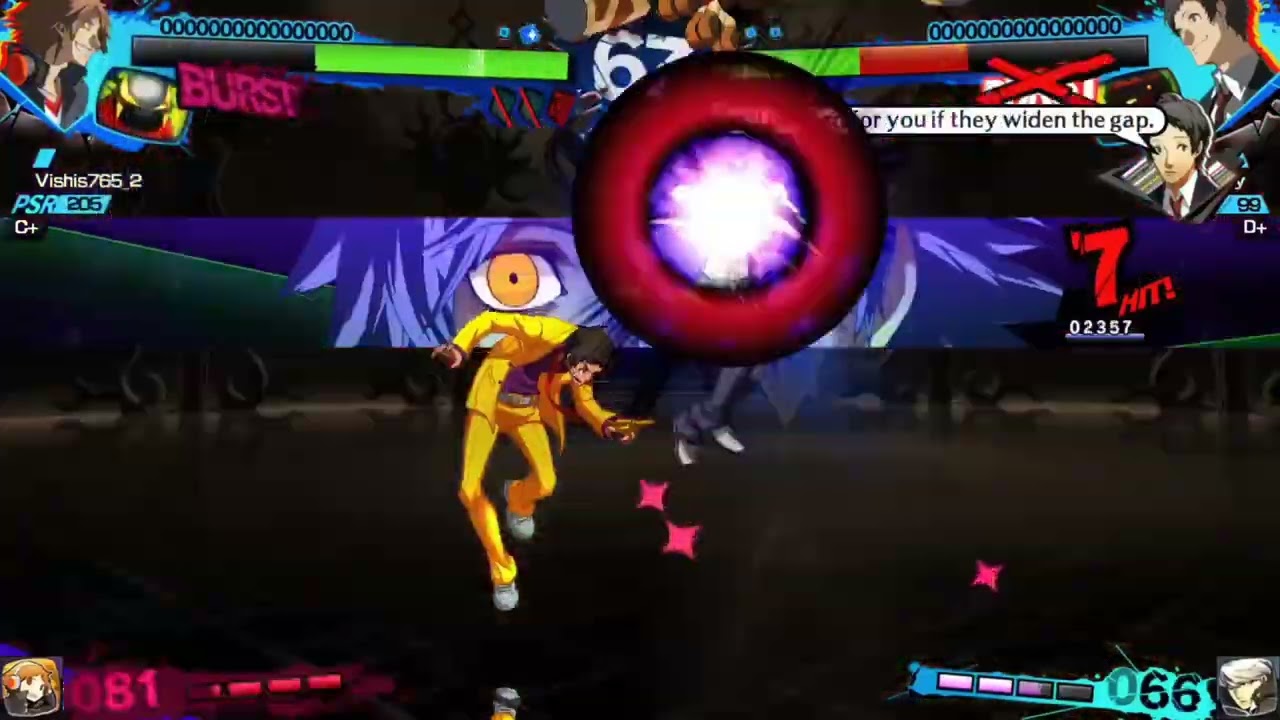 Yosuke P4U2 Shadow Frenzy combo