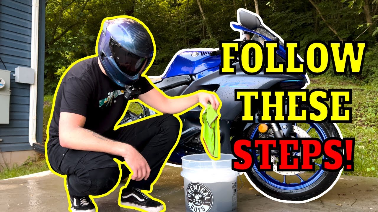 How to DETAIL Wash Your Motorcycle | 2022 Yamaha R7