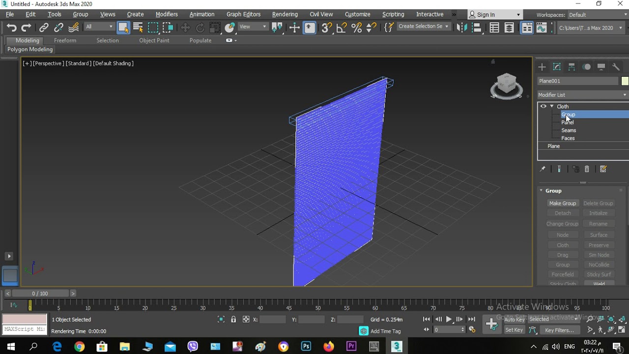 Curtain Using 3ds max طريقة سريعة جدا لتصميم ستارة بالثريديماكس