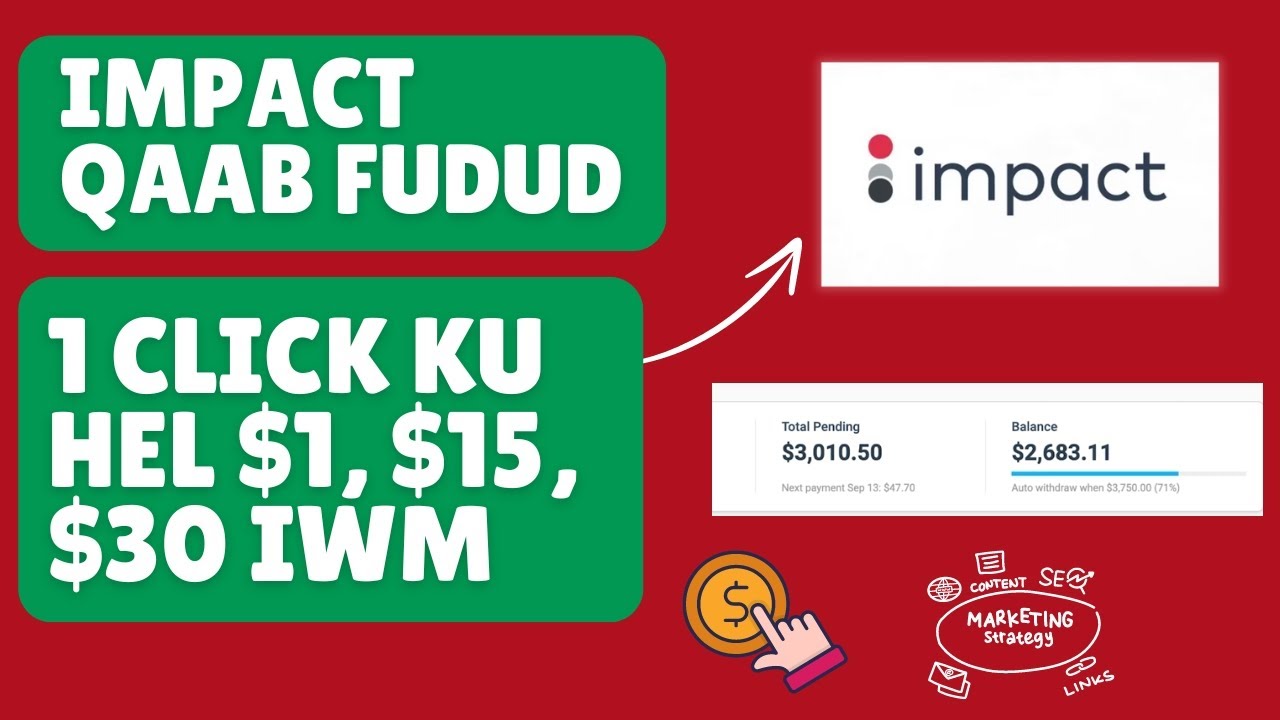 CAJIIB 1CLICK Samee  impact oo hel $1 , $5 , $10 iyo ka badan waxaa Loo yaqaan EPC Earning Per click