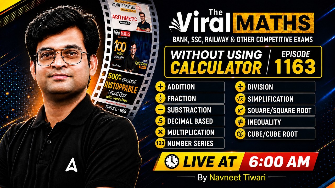 Viral Maths 1163 | Without Calculator | Complete Maths Tricks for Bank, SSC & Railway