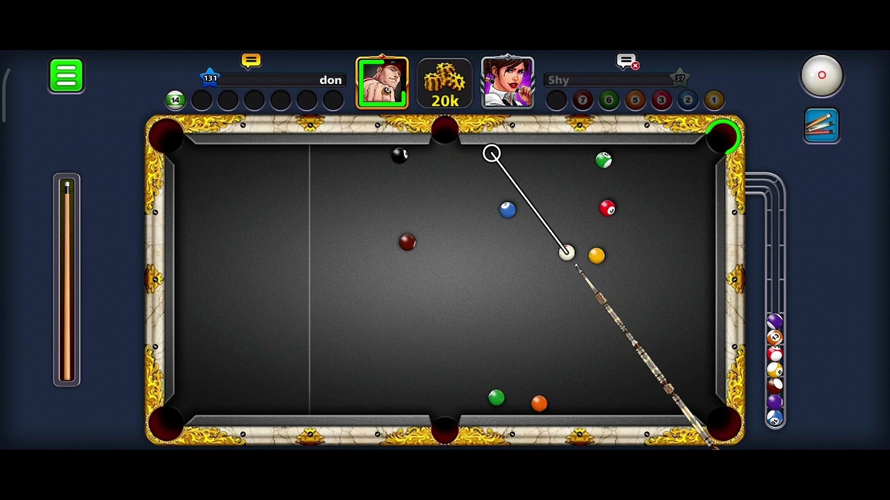 don vs Shy 8 ball pool game! 20,000 win. 😁😅😂🤣#ball #8ballpoolguideline #gaming #billiards 