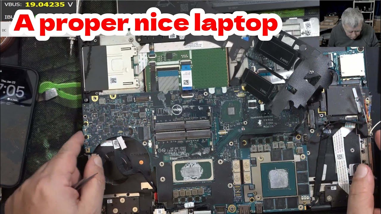 Dell Precision 7560 i9 not charging, no power, board repair, a proper nice machine