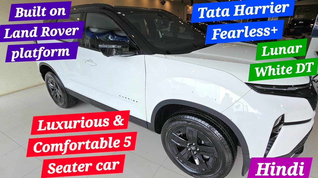 TATA Harrier Fearless+ MT in Lunar White Colour @24.5Lakhs #tata #harrier #luxury