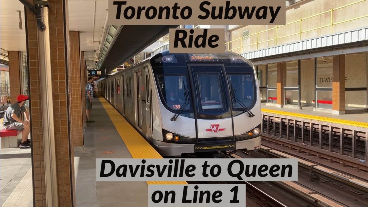 Toronto TTC Subway Ride on Line 1: Davisville to Queen  08/14/2021