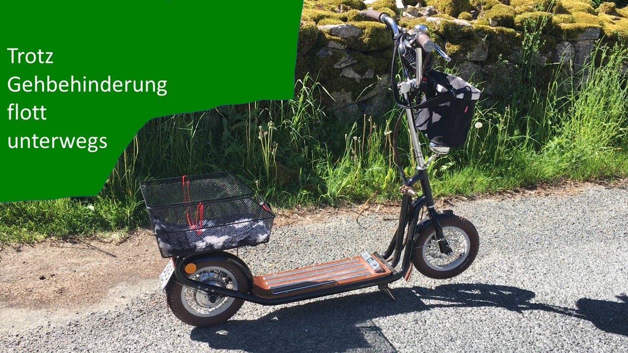 Mit Elektro-Tretroller trotz Gehbehinderung flott unterwegs