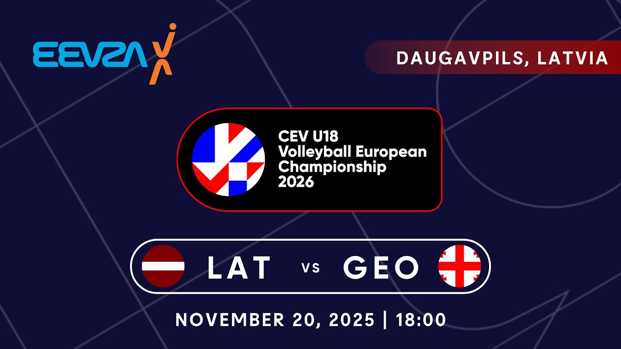 LIVE | Latvia vs Georgia - CEV U18 Men Volleyball ECH Qualifiers 2026 | 1st round
