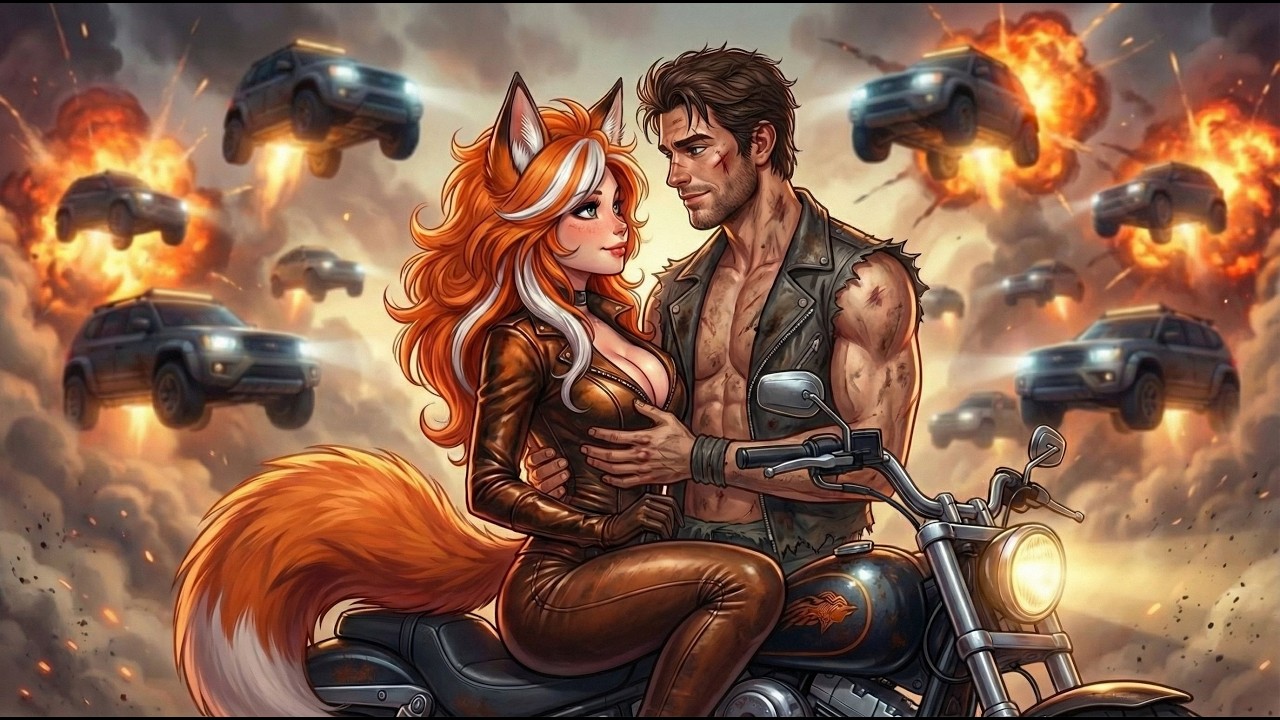Best Mechanic Fixed A Fox-Girl’s Bike — 3 Minutes Later, 12 Alien SUVs Arrive