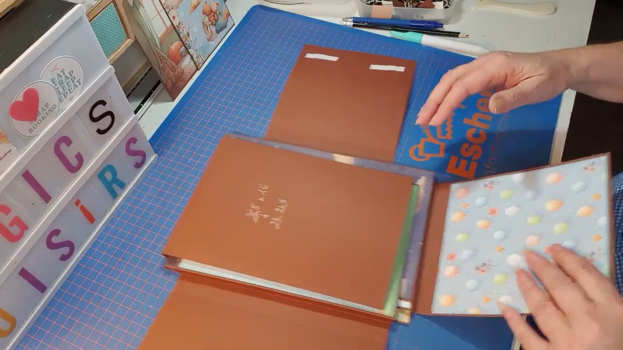 TUTO ALBUM LINIBLOOM - PARTIE DE GAUCHE  PAPIERS