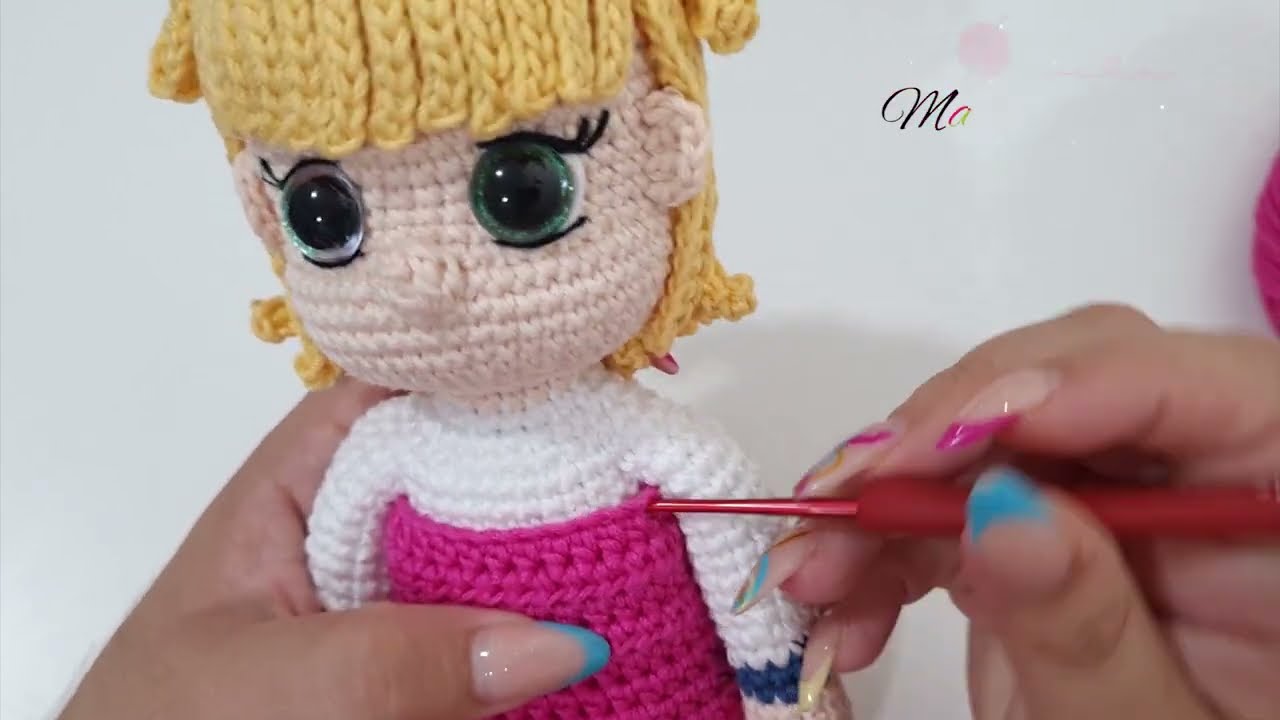 Masha amigurumi a crochet paso a paso | 2da parte Ropa | Masha y el Oso amigurumis a crochet fácil