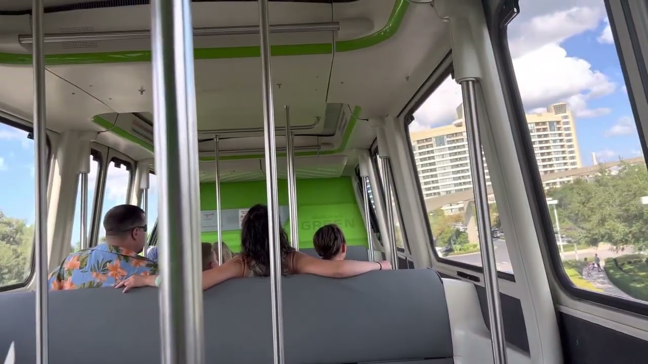 Walt Disney World Monorail Ride (Going Inside The Contemporary Hotel)
