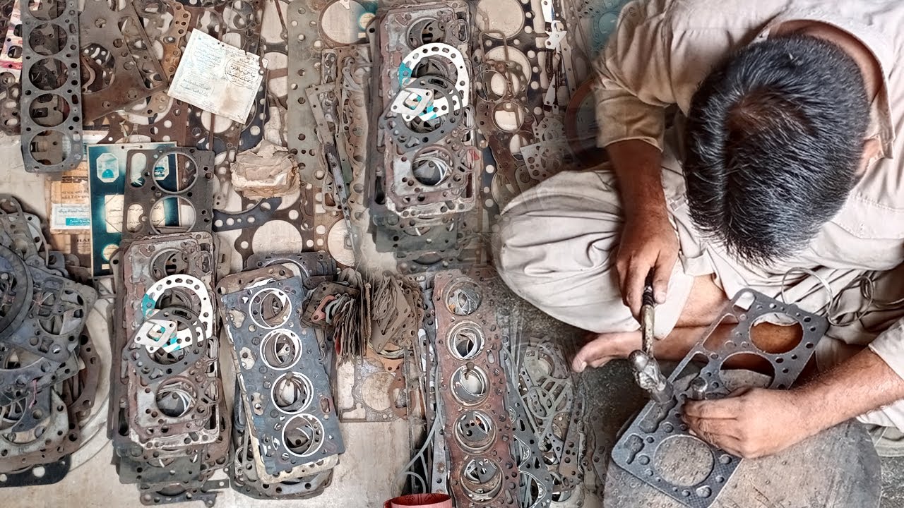 Handmade Gasket Making Skill | MotorCycle Engine Gasket Car Engine Head Gasket Making Gasket Engine
