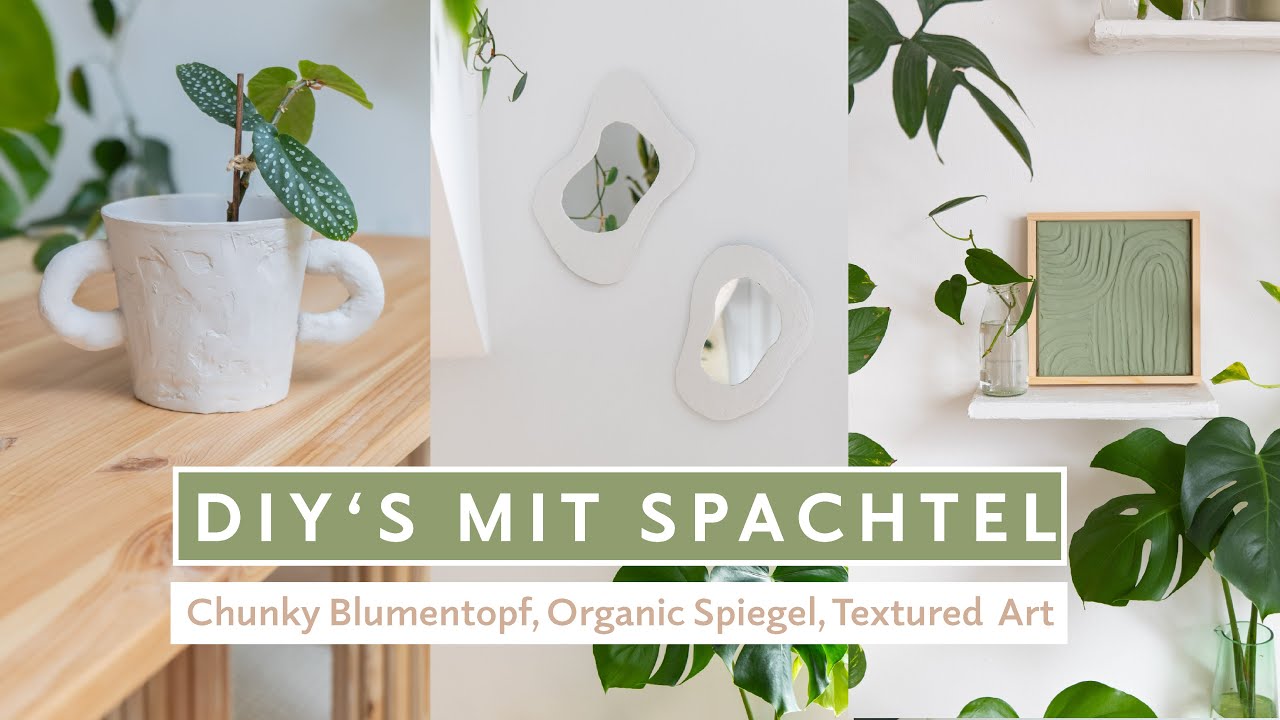 3 Deko DIY Ideen mit Spachtel | Ikea Hacks, Pond Mirror, Textured Wandbild