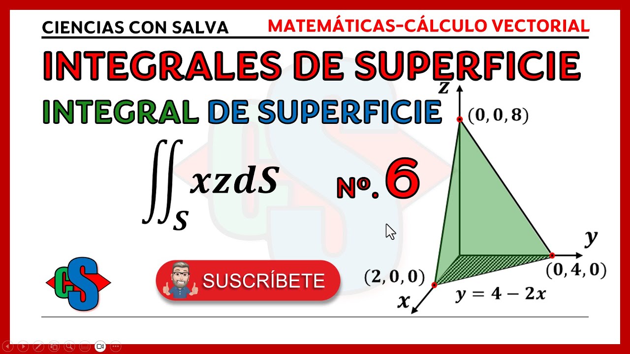 Integrales de superficie 6. Ejemplo resuelto.