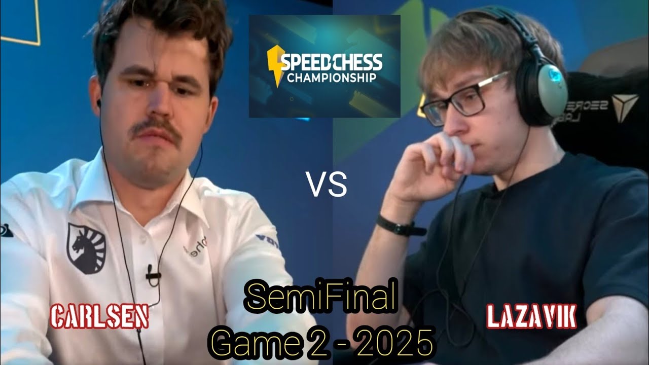 Semifinal Match!! Denis Lazavik vs Magnus Carlsen || SpeedChess Championship || chesscom 