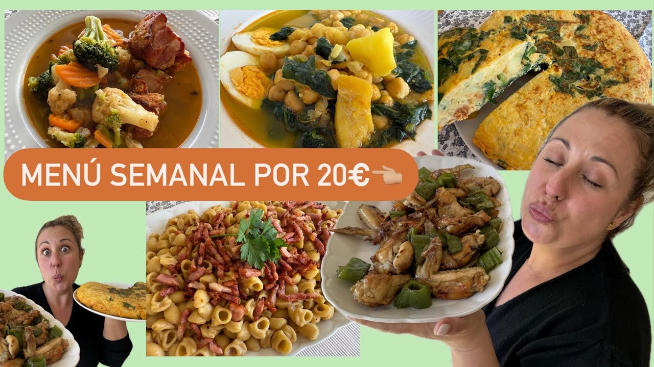 Menú SEMANAL con RECETAS Baratas, Fáciles y Rápidas. OS ENSEÑO LA COMPRA 🛒