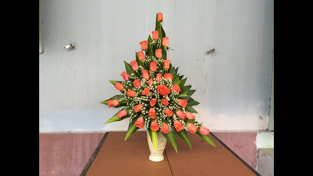 Bình Hoa Hồng Đẹp & Dễ Cắm|Cắm Hoa Ngày Rằm
