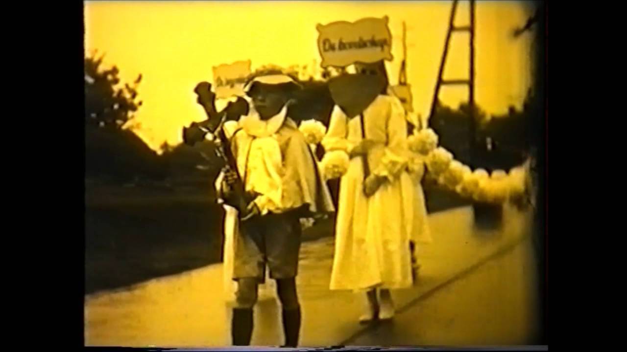 oude foto's hilset film inhuldiging joris verhaegen 1953 + processie