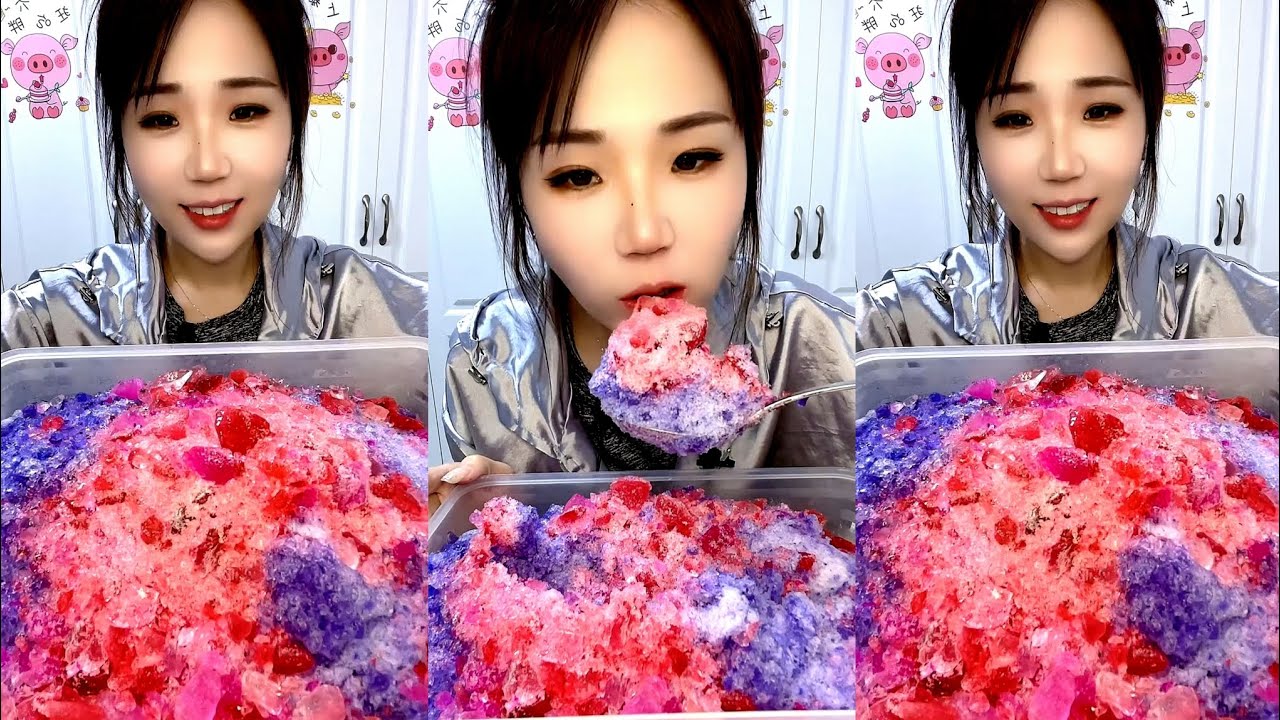 ASMR SHAVED ICE EATING / ICE EATING