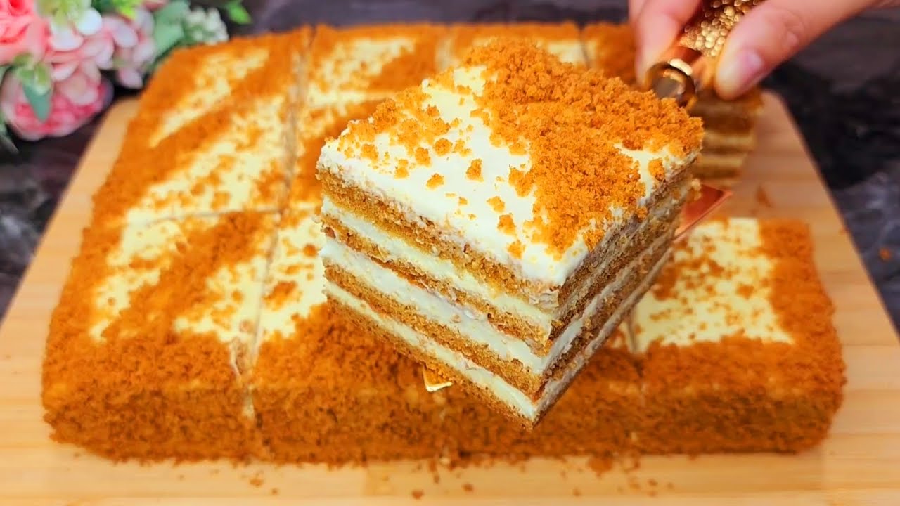 НИКТО НЕ ВЕРИТ! ПРОСТО ВСЕ ПЕРЕМЕШАЙТЕ! БЕЗ РАСКАТКИ КОРЖЕЙ! МЕДОВИК