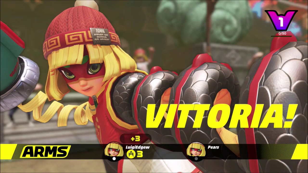 ARMS (Switch) Party Crash: Serpents - Min Min vs. Kid Cobra - Event - Gameplay ITA