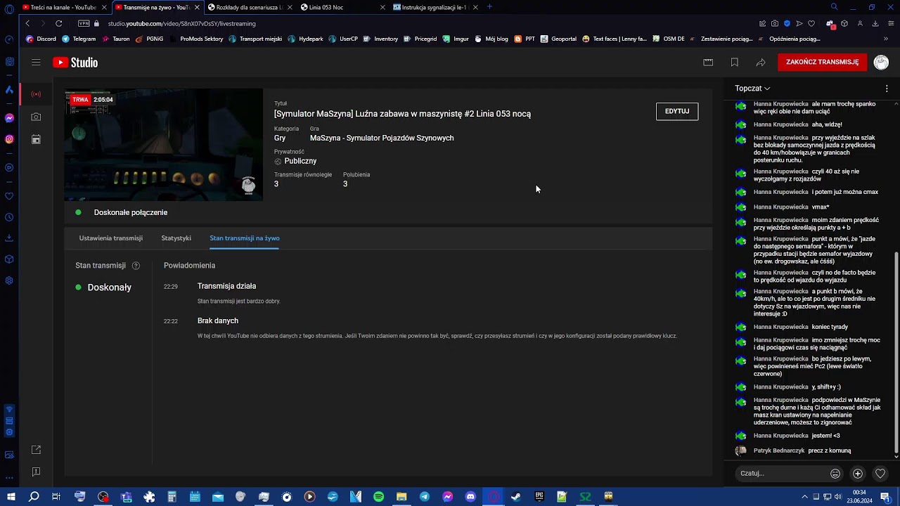 [Symulator MaSzyna] Luźna zabawa w maszynistę #2 Linia 053 nocą