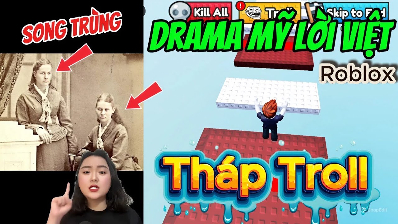 Song Trùng Đã Phá Tan Cuộc Đời Cô Gái | Drama Mỹ Lời Việt | Roblox Parkour Tháp Troll Tower