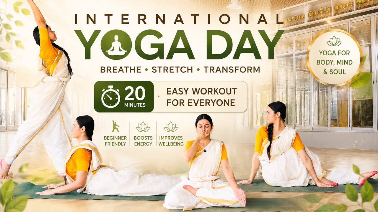 Just 20Minutes of Yoga Can Transform Your Day!🤩International Yoga Day 2026🙏🏻🧘🏻&zwj;♀️#youtube #debparna 