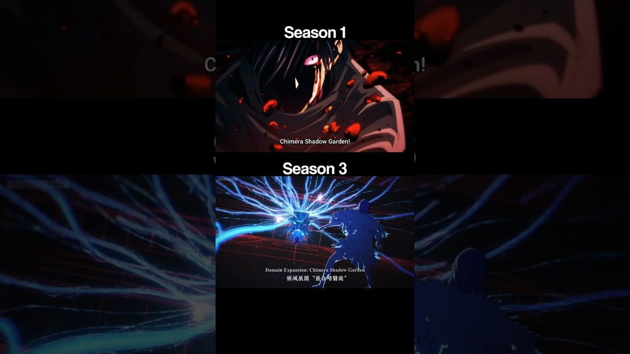 Megumi's Domain Expansion Chimera Shadow Garden Season 1 vs Season 3