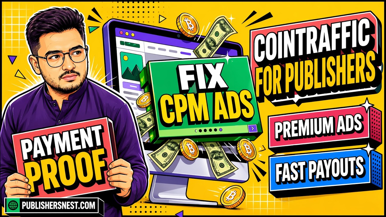 Cointraffic CPM Ad Network &ndash; Fixed CPM Deal, Payment Proof & Honest Review