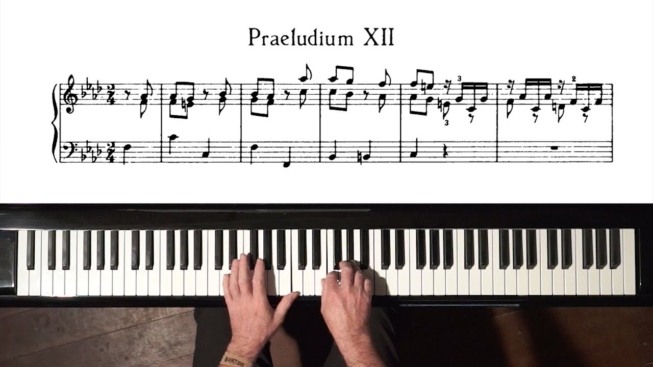Bach Prelude and Fugue No.12 Well Tempered Clavier, Book 2 with Harmonic Pedal