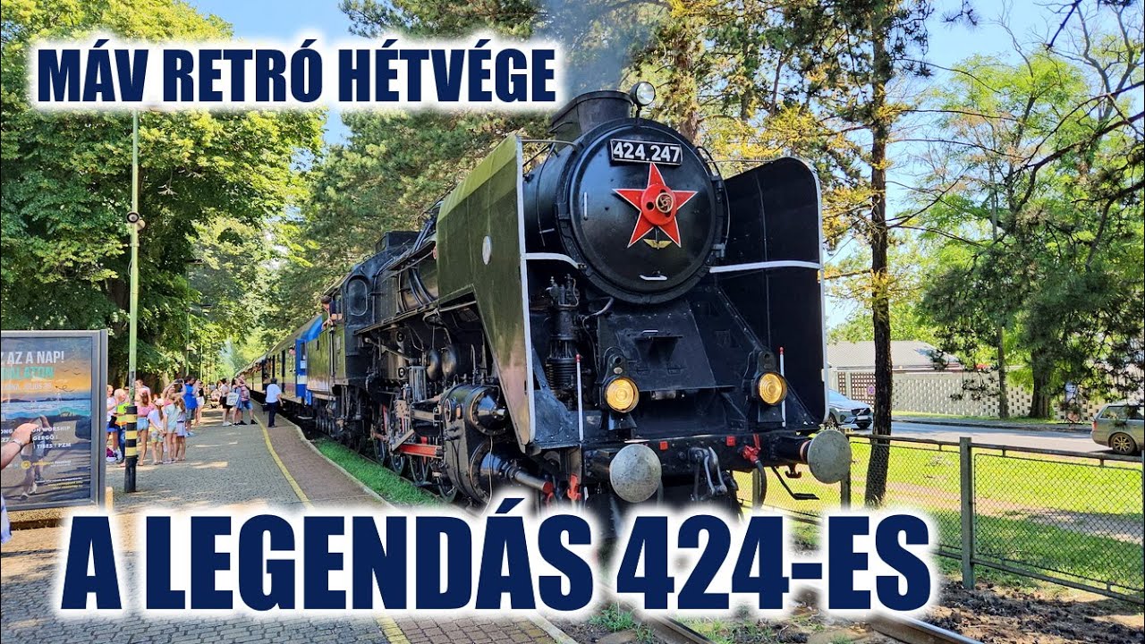 A legendás 424-es gőzös a MÁV balatoni retró hétvégéjén.