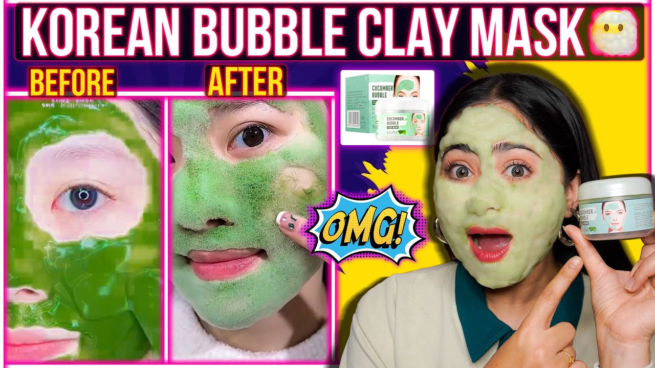 Viral Korean Green Bubble Clay Mask 😰| Omg it works 😱| Ronak Qureshi