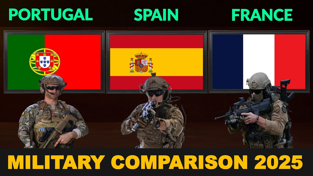 Portugal vs Spain vs France Military Power Comparison in 2025