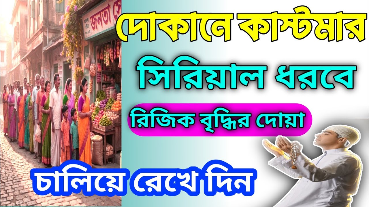 দোকানে কাস্টমার ভিড় জমাবে! 🚀 এই সূরাগুলো শুনুন, ইনশাআল্লাহ সবাই সিরিয়ালে আসবে | বরকতের দোয়া ১