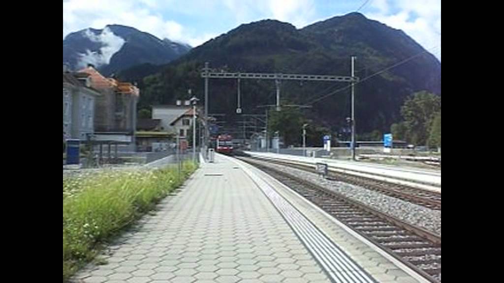 Bahnverkehr in Interlaken. SBB CFF FFS, BLS und DB
