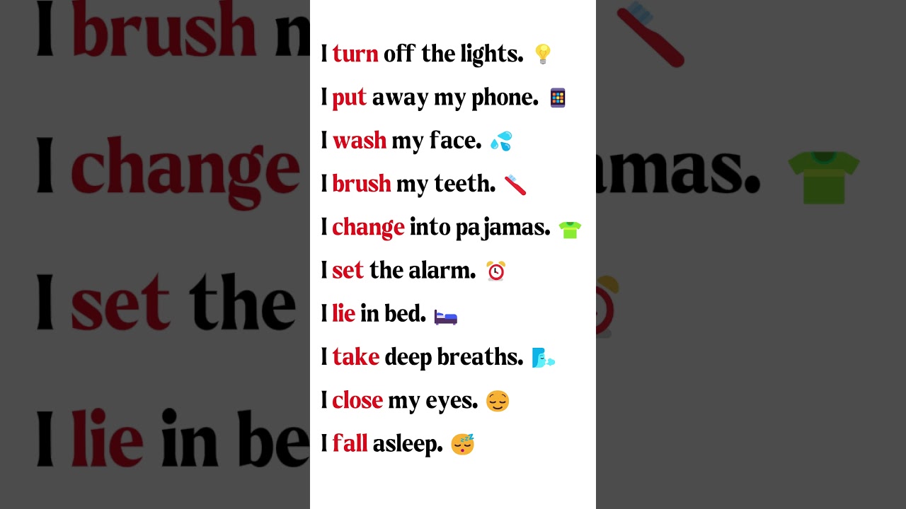 Sleep routine in English 😴Simple daily English Americans use