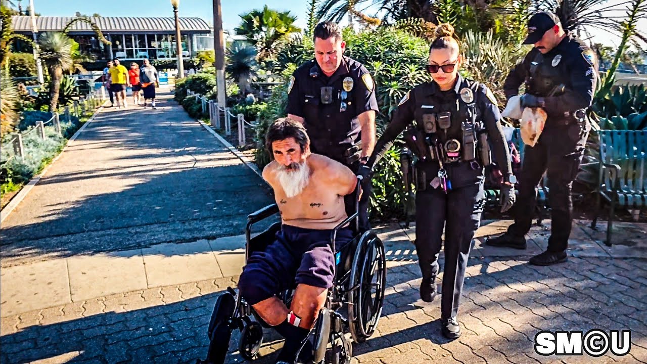 𝗣𝗢𝗟𝗜𝗖𝗘 𝗔𝗥𝗥𝗘𝗦𝗧: Officers Take Parolee in Wheelchair Into Custody During Park Patrol