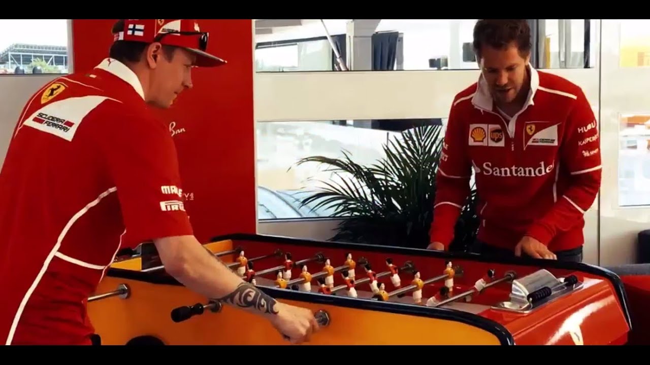 F1 2017 Spanish GP - Sebastian Vettel, Kimi Raikkonen and the team in Barcelona